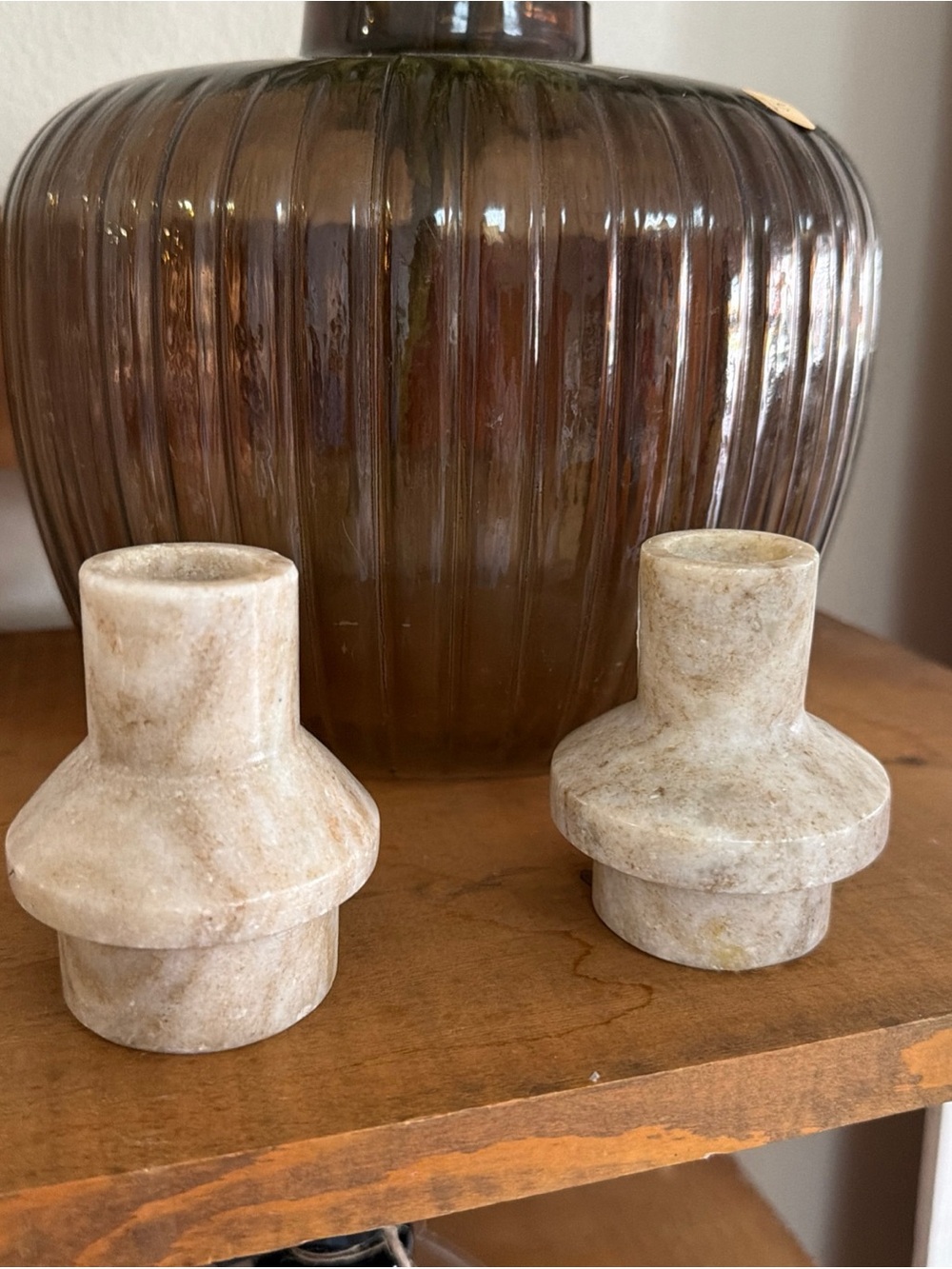 Bloomingville taper candle holders. Marble( 2)